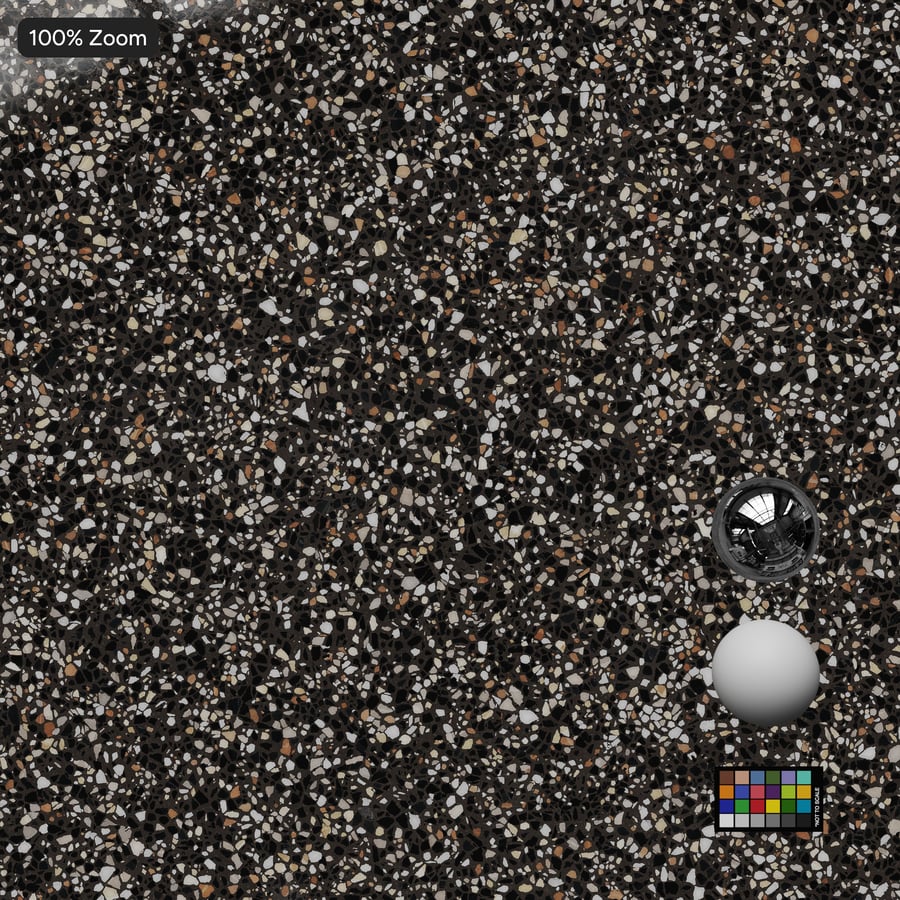 Leštěná deska Standard Terrazzo Texture, šedá