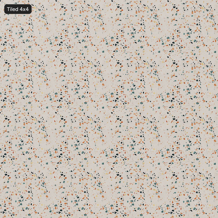 Négyzet alakú Terrazzo matt csempe textúra, foltos krémszínű