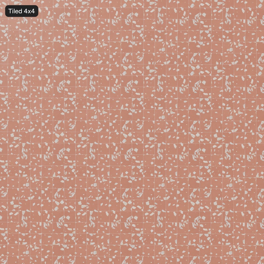 Négyzet alakú Terrazzo matt csempe textúra, narancssárga