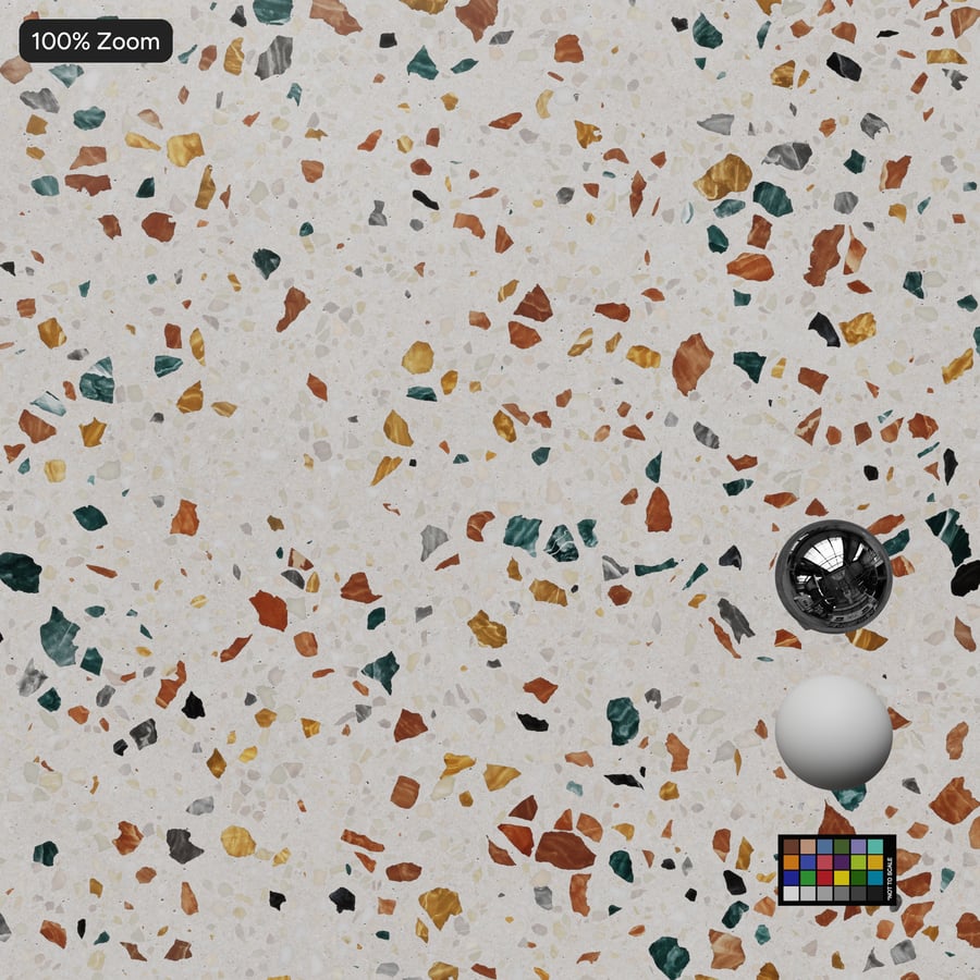 Vierkante terrazzo matte tegeltextuur, crème