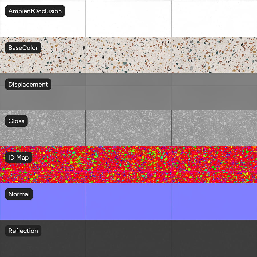 Vierkante terrazzo matte tegeltextuur, crème