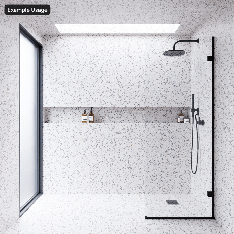 Textura de Piso Terrazzo Quadrado Fosco, Marfim