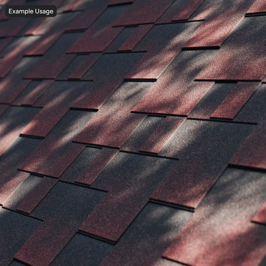 Dimensional T-Lock Roof Shingle Texture, Vermelho