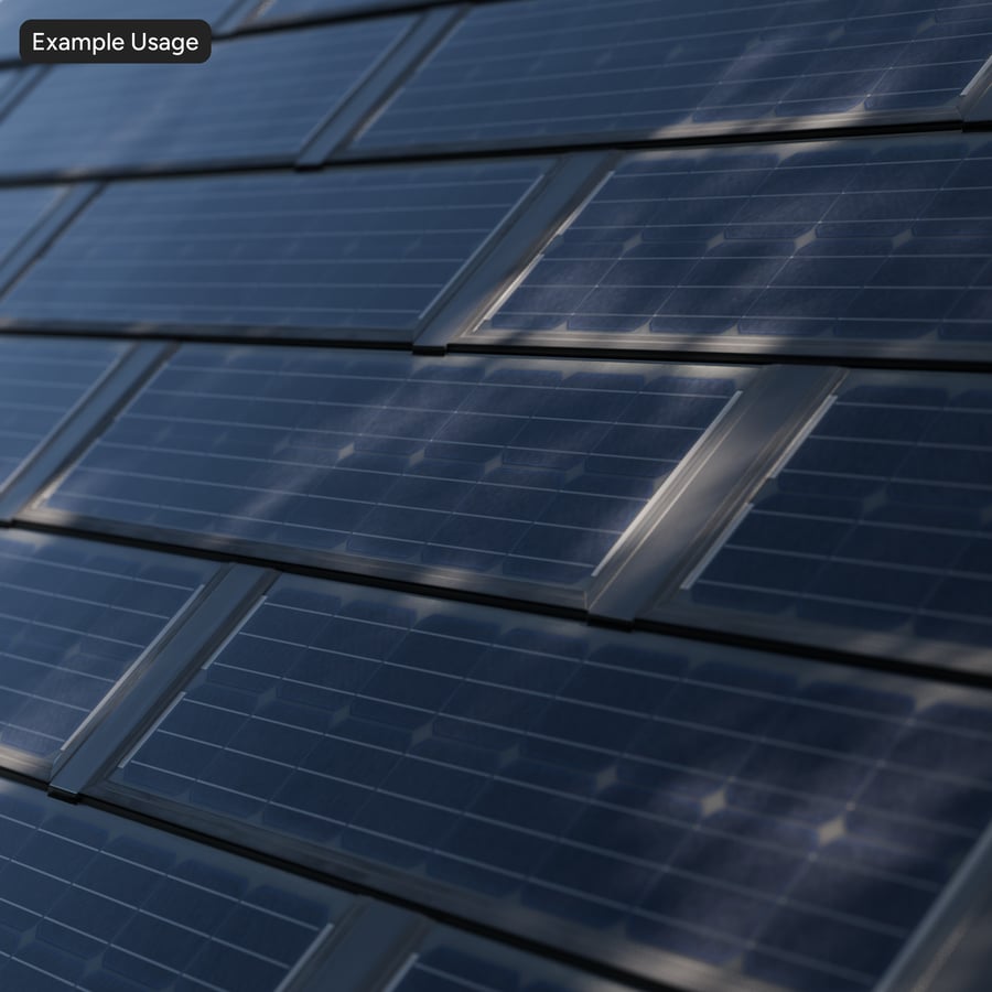 Horizontal Solar Panel Roof Tiles Texture