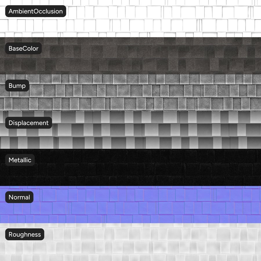 Telhas de betão com gradiente de textura, laranja