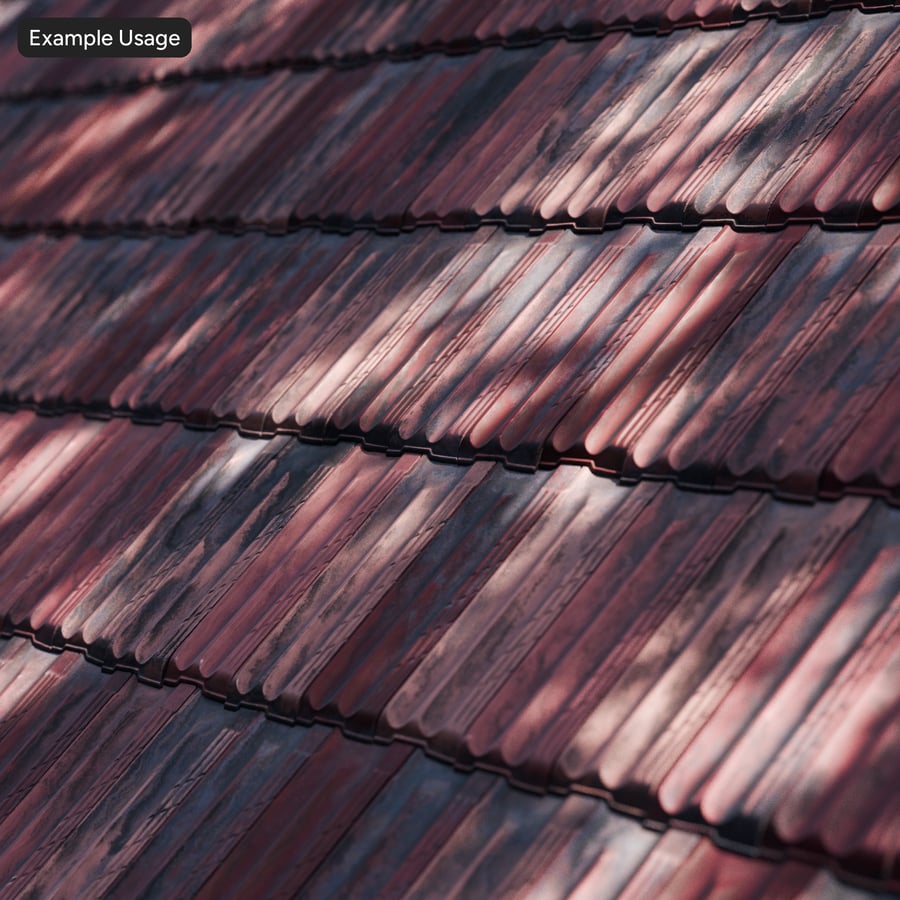 French Ceramic Roof Tiles Texture, Red