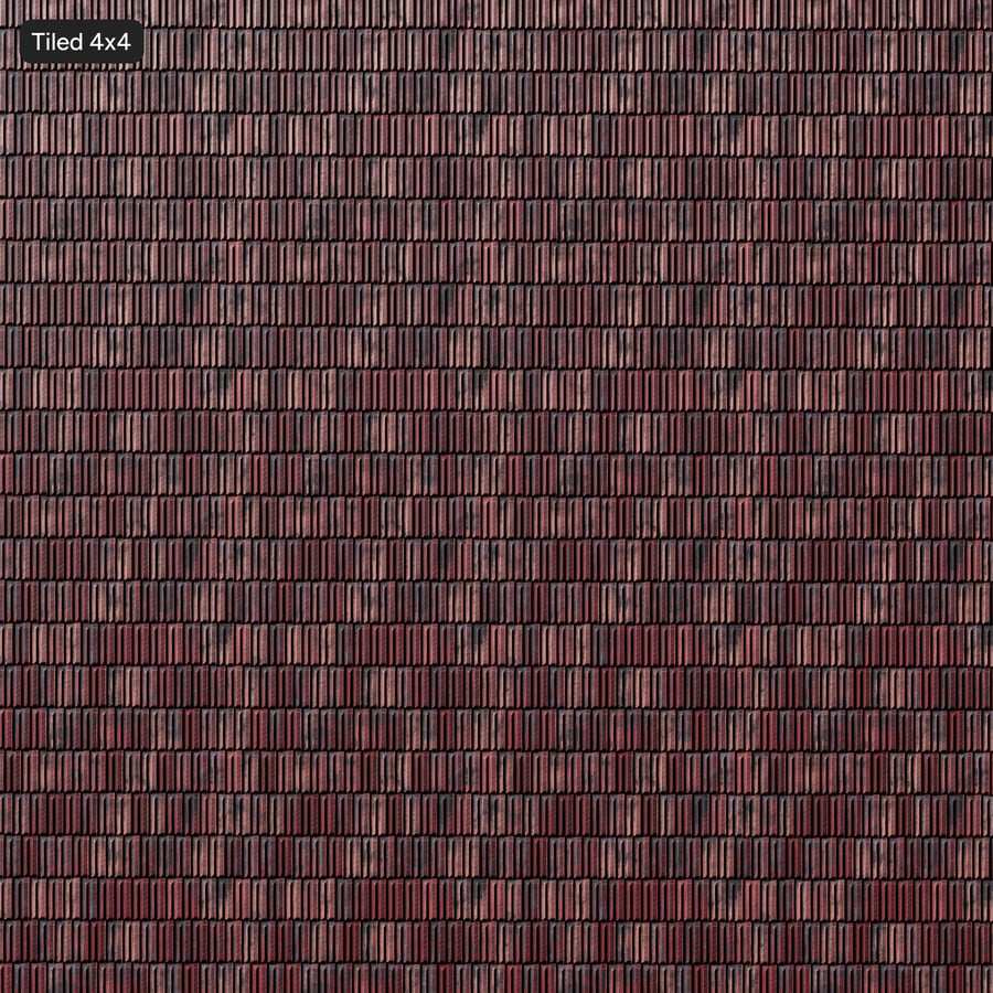 French Ceramic Roof Tiles Texture, Red