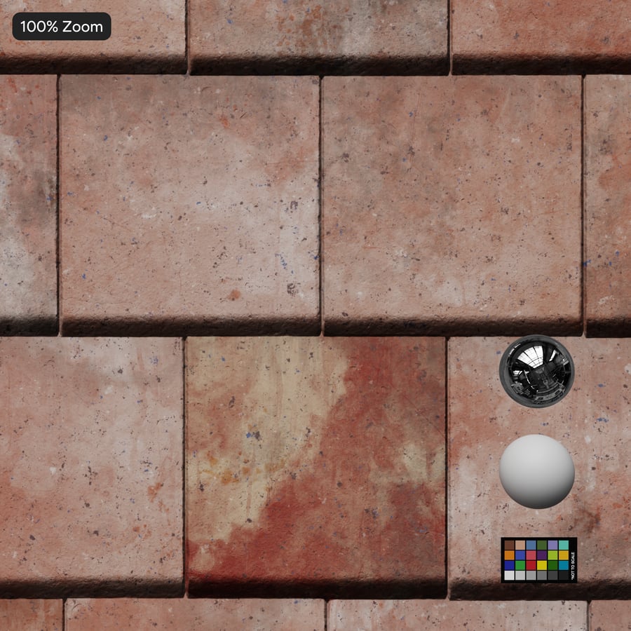 Weathered Ceramic Roof Tiles Texture