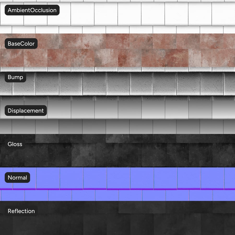 Weathered Ceramic Roof Tiles Texture
