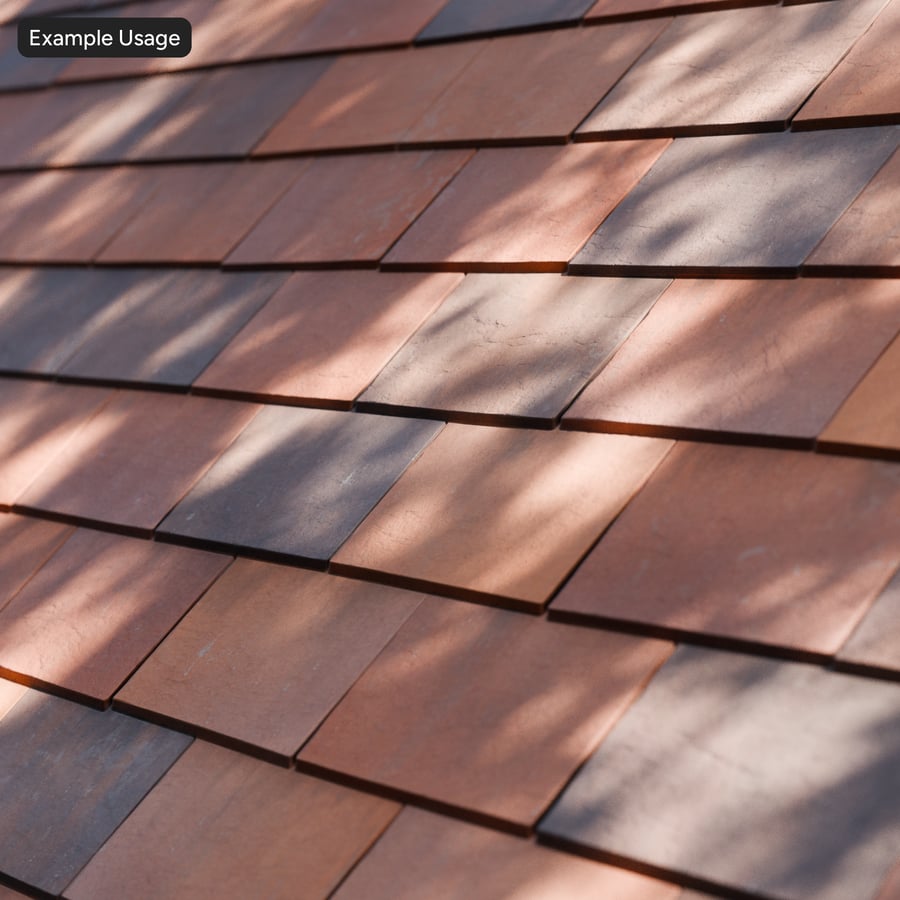 Clay Roof Tiles Texture, Orange & Gray