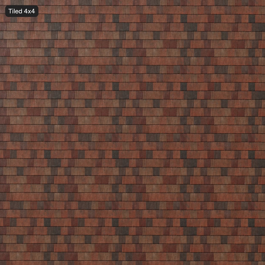 Dull Thin Clay Takpannor Textur, Röd