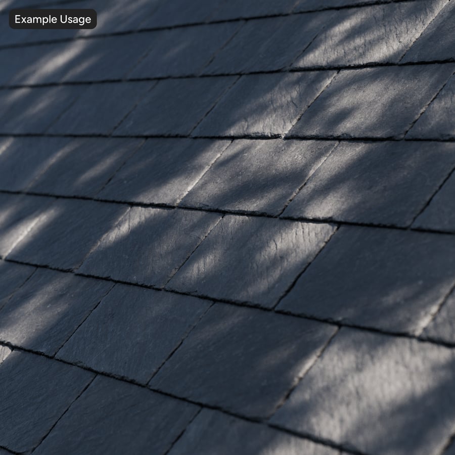 Slate Roof Tiles Texture, Black