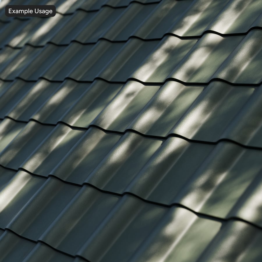 Steel Roof Tiles Texture, Green