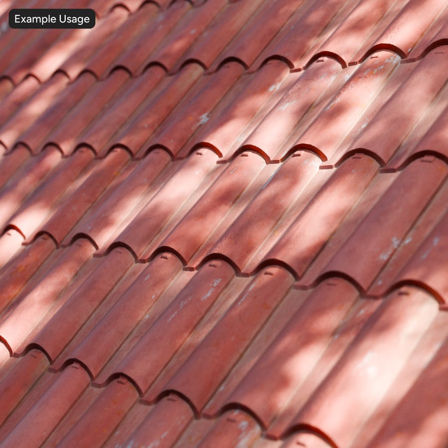 Weathered Terracotta Roof Tiles Texture (telhas de terracota envelhecidas), vermelho