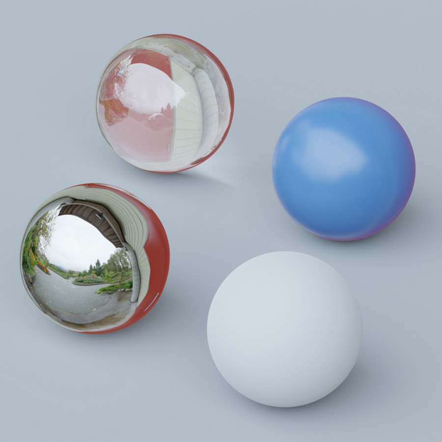 HDRI d'extérieur jour couvert avec abri de jardin