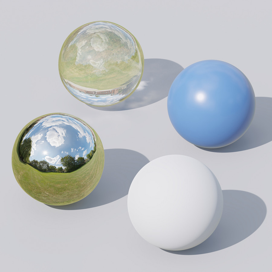 HDRI campo scolastico in una giornata nuvolosa