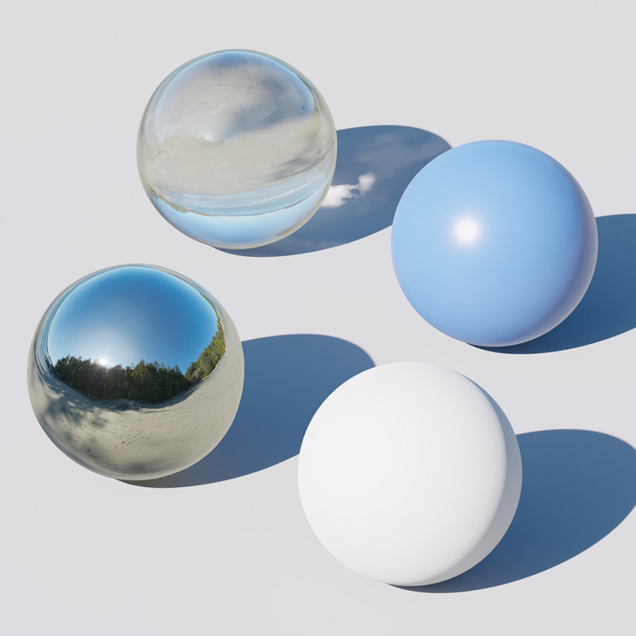 HDRI per esterni di una giornata limpida sulla spiaggia di Tofino