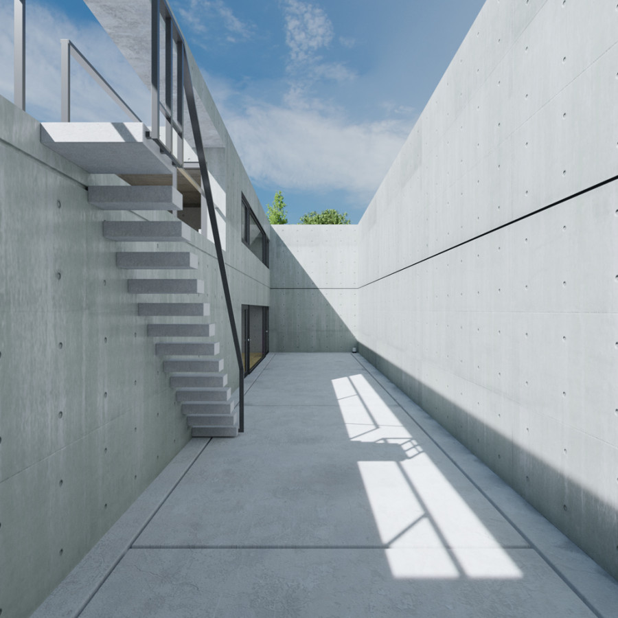 HDRI de dia com céu limpo nas docas de Toronto