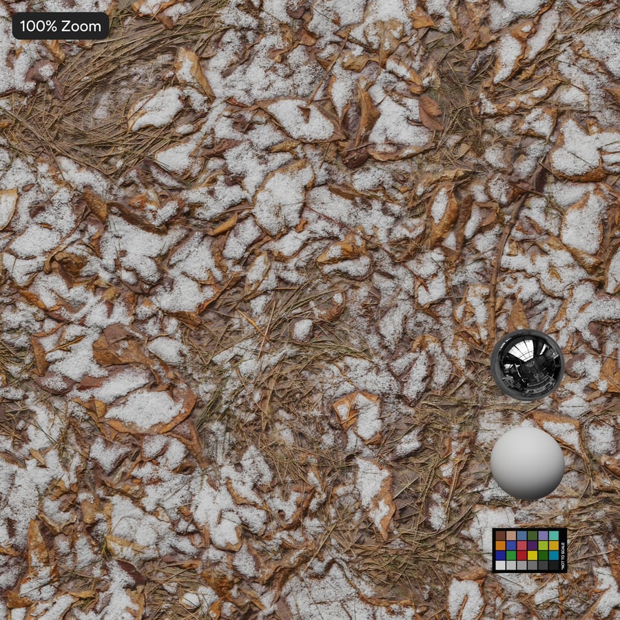 Patchy Snow on Dirt Texture