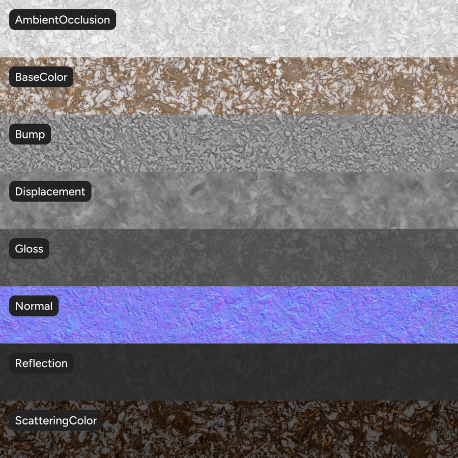 Patchy Snow on Dirt Texture