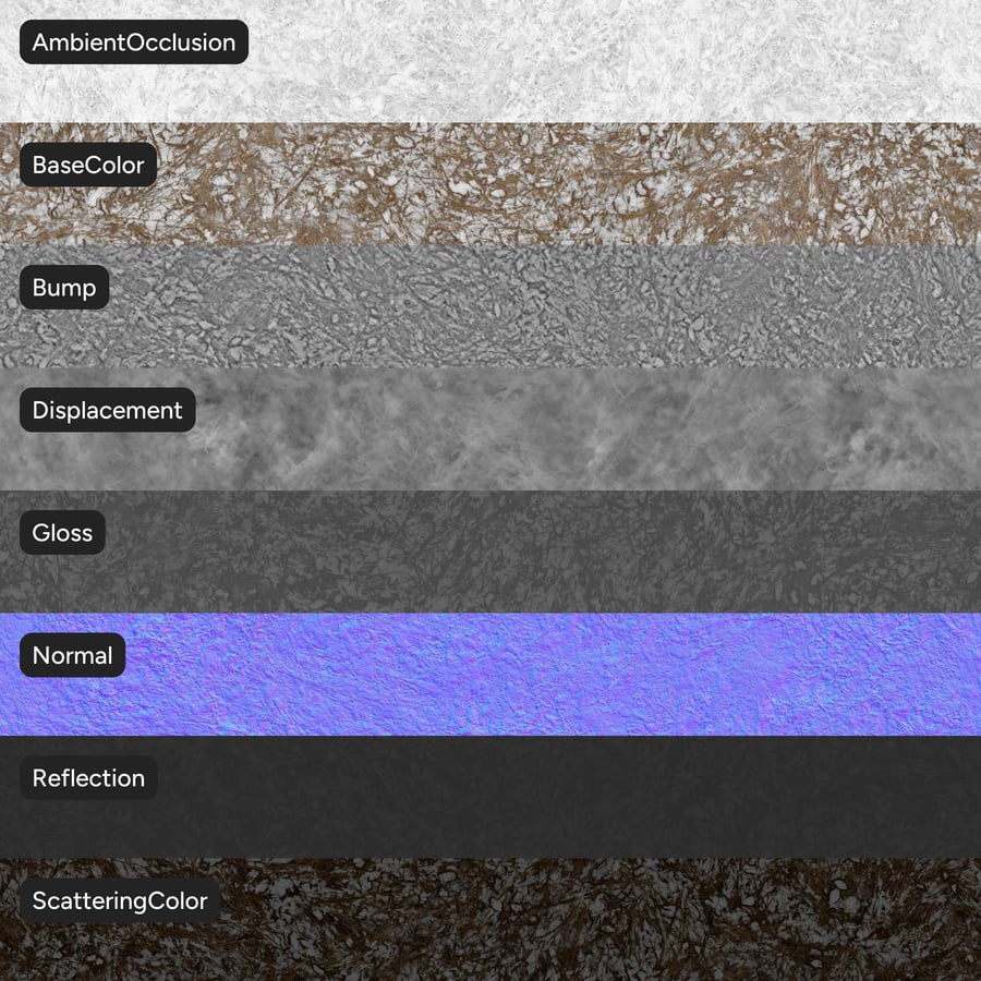 Dried Grass on Patchy Snow Texture