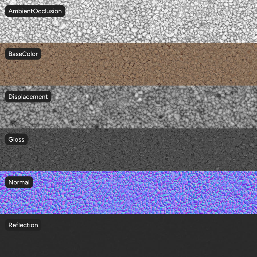 Compacted Small Rocks Texture, Mocha