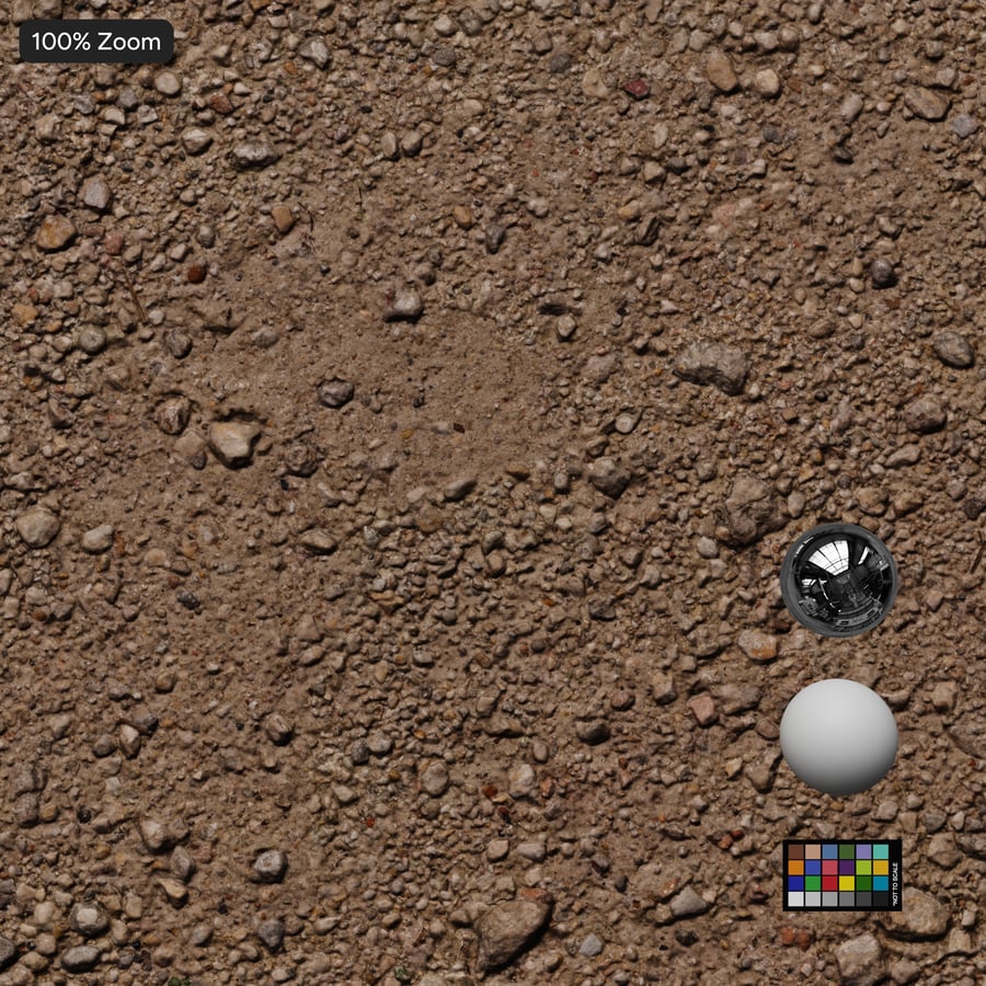 Scattered Small Pebbles on Dirt Texture
