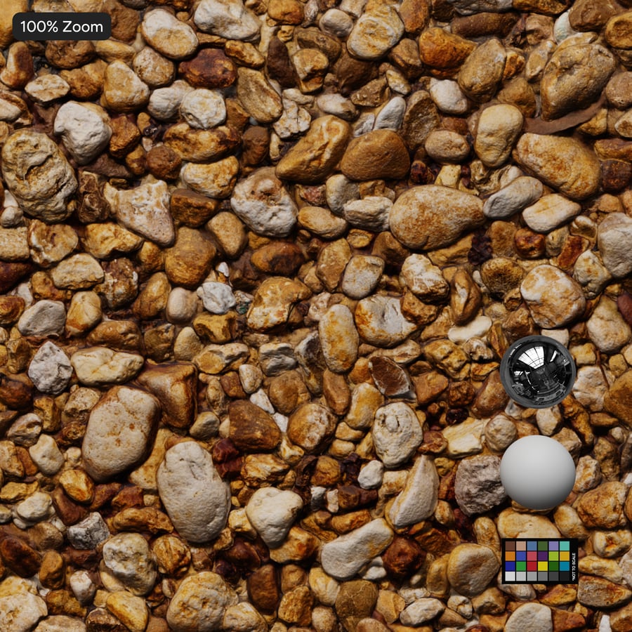 Mixed Colored Gravel Texture