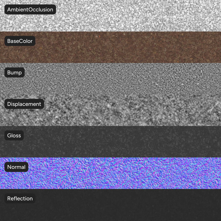 Medium Jagged Gravel Texture