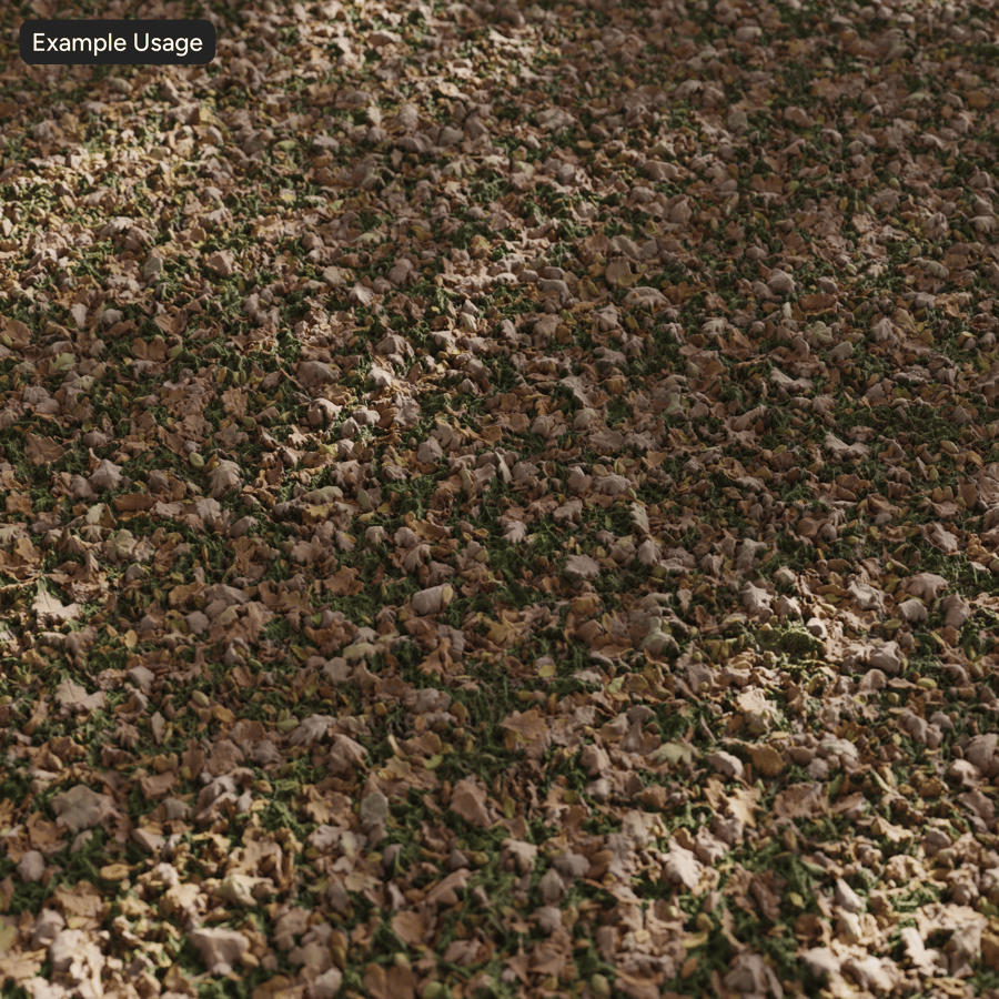 Autumn Leaves on Grass Texture
