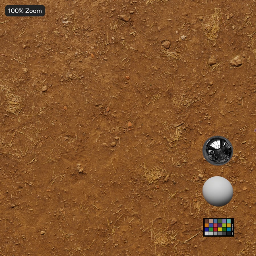 Patchy Dry Grass on Dirt Texture