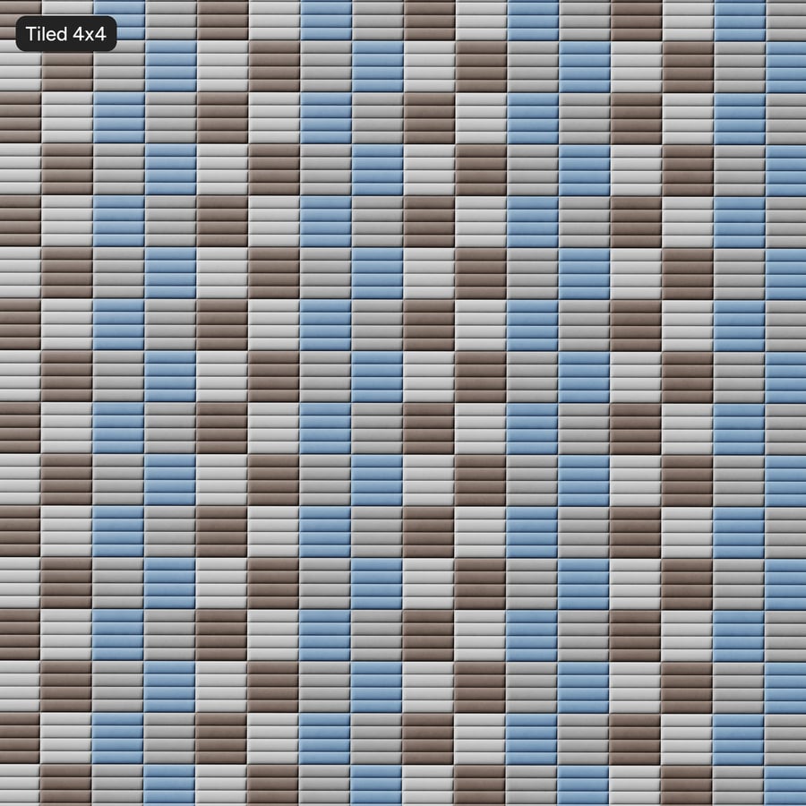 Square Acoustic Fluted Tile Texture, Gray