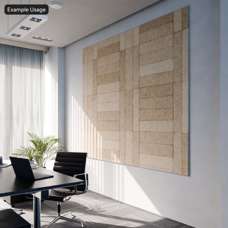 Thin Geometric Rectangular Acoustic Tile Texture, Beige