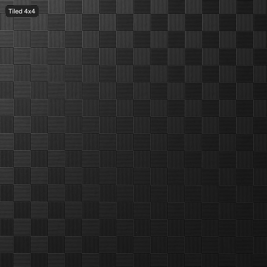 Fluted Foam Acoustic Tile Texture, Black