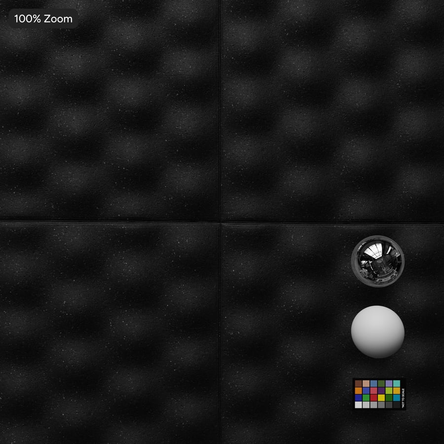 模様入りフォーム音響タイル、黒