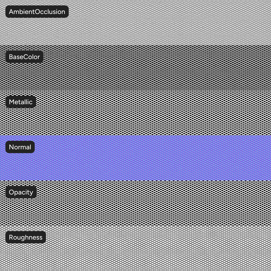 Ruitvormige Metallic Textuur