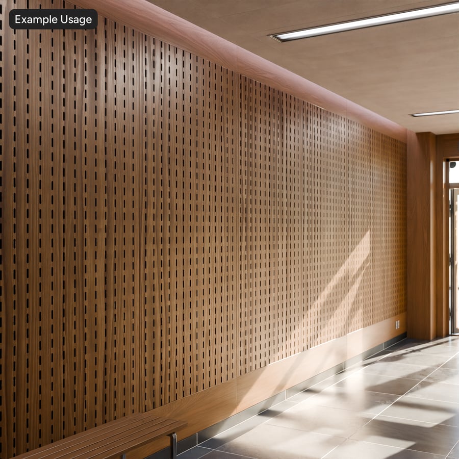 Perforated Wood Board Acoustic Tile Texture