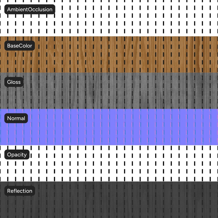 Vertikale Holzplatte Akustikfliese Textur