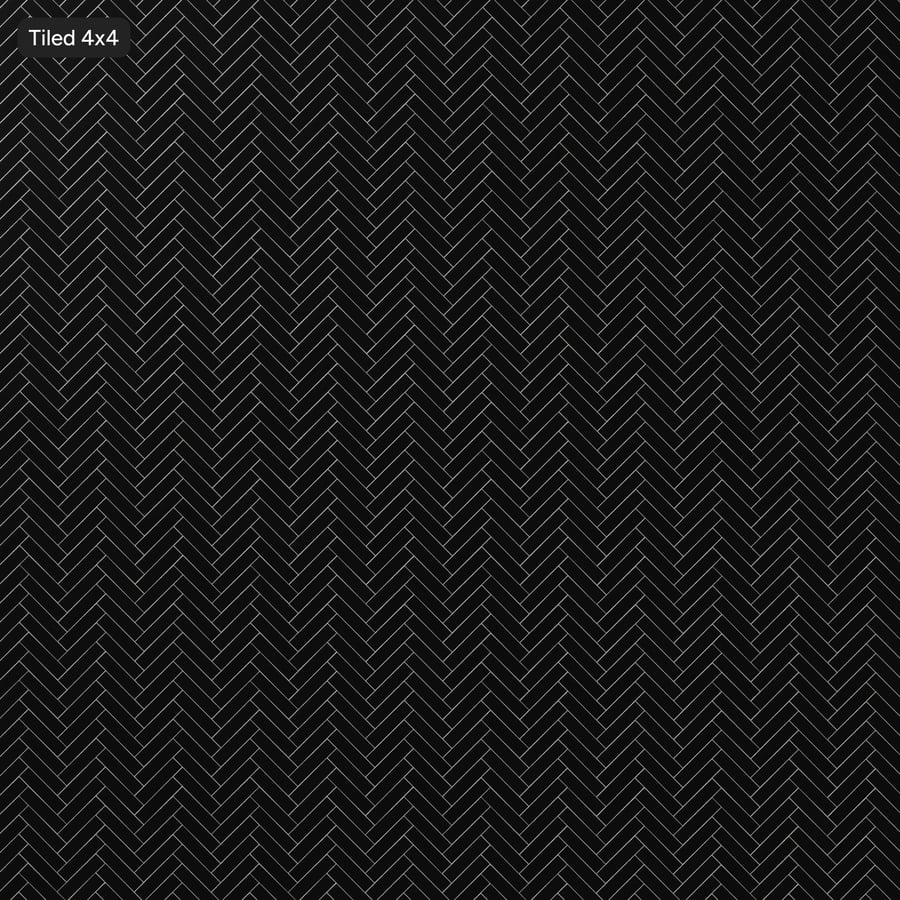 Керамічна матова плитка Herringbone, чорна, з текстурою "ялинка