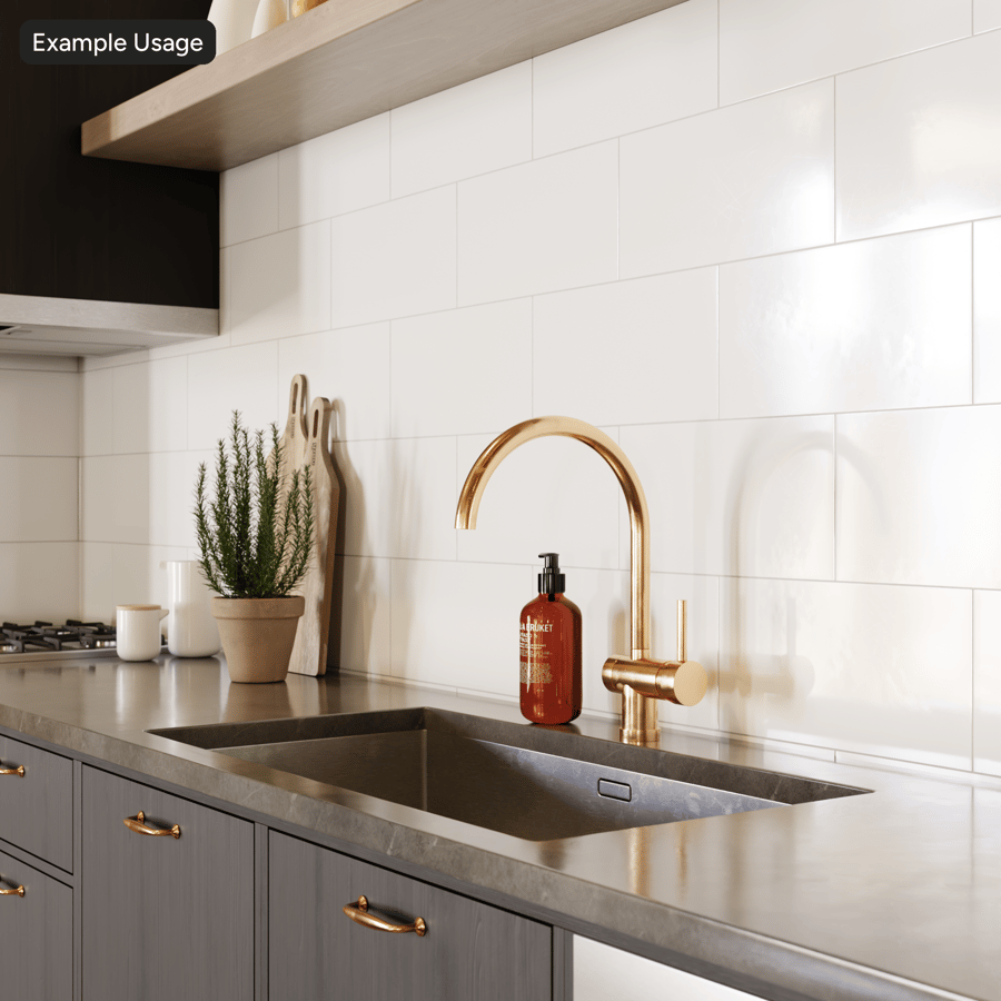 Large Rectangular Offset Ceramic Glossy Tile Texture, White