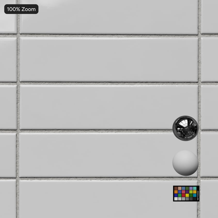 Rectangular Ceramic Glossy Tile Texture, White
