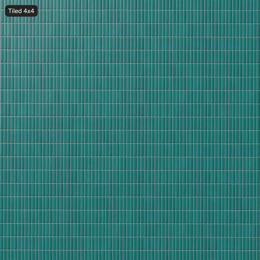 Rectangular Ceramic Matte Tile Texture, Dark Cyan