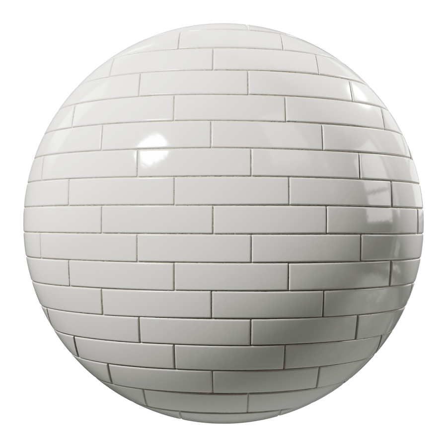 Rectangular Offset Ceramic Glossy Tile Texture, Ivory