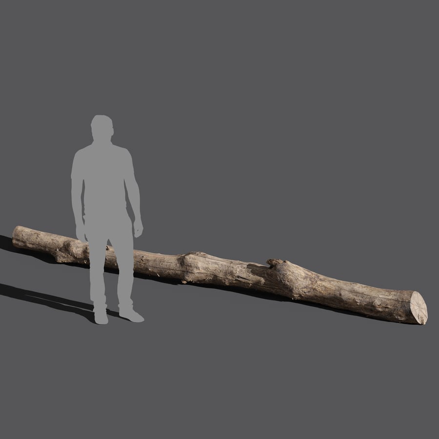 Model Kayu Potong Telanjang Panjang