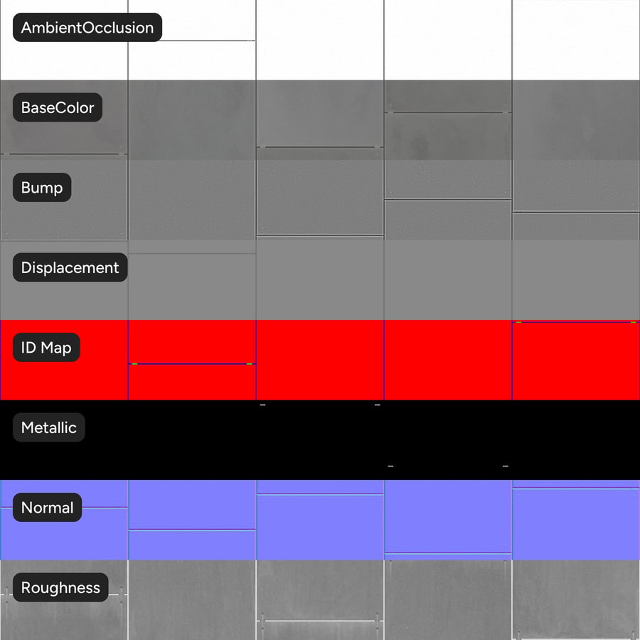 Tekstur Beton Panel Matte Offset, Hitam
