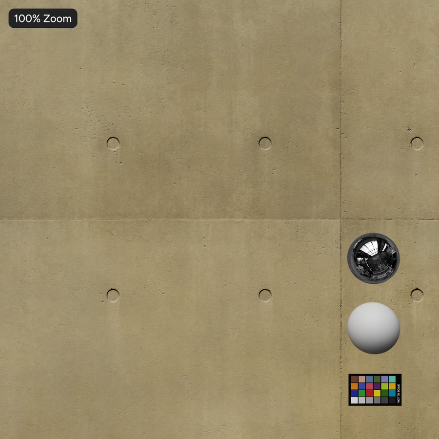 Matte Panel with Tie Hole Concrete Texture