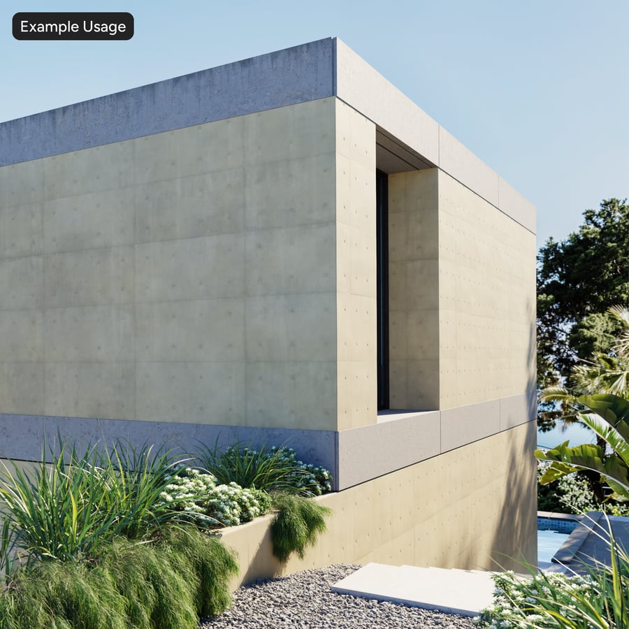 Matte Panel with Tie Hole Concrete Texture