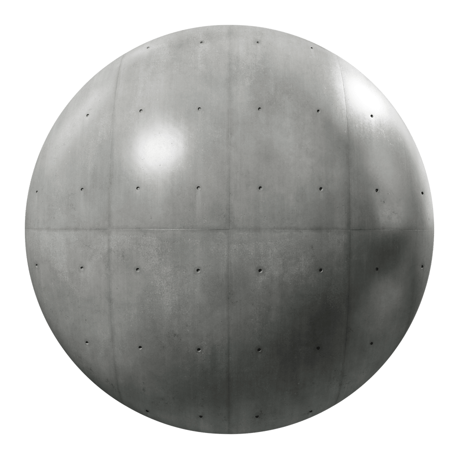 Polished Panel with Tie Hole Concrete Texture