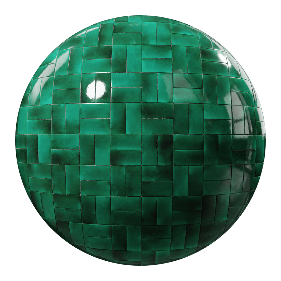 Textura de azulejo brilhante Basketweave Zellige, verde