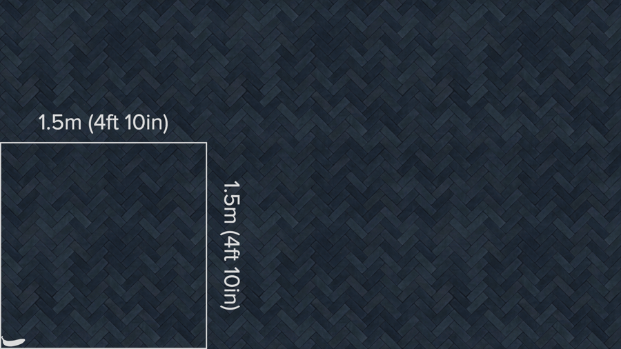 Herringbone Zellige Glossy Tile Texture, Dark Blue